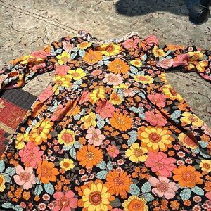 Cotton On colorful flower pattern, long sleeved dress.